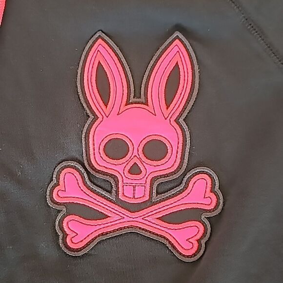 Women's Tracksuit Warmup Full Zip Hoodie Psycho Bunny Big Bunny Pockets NWOT - Picture 2 of 8
